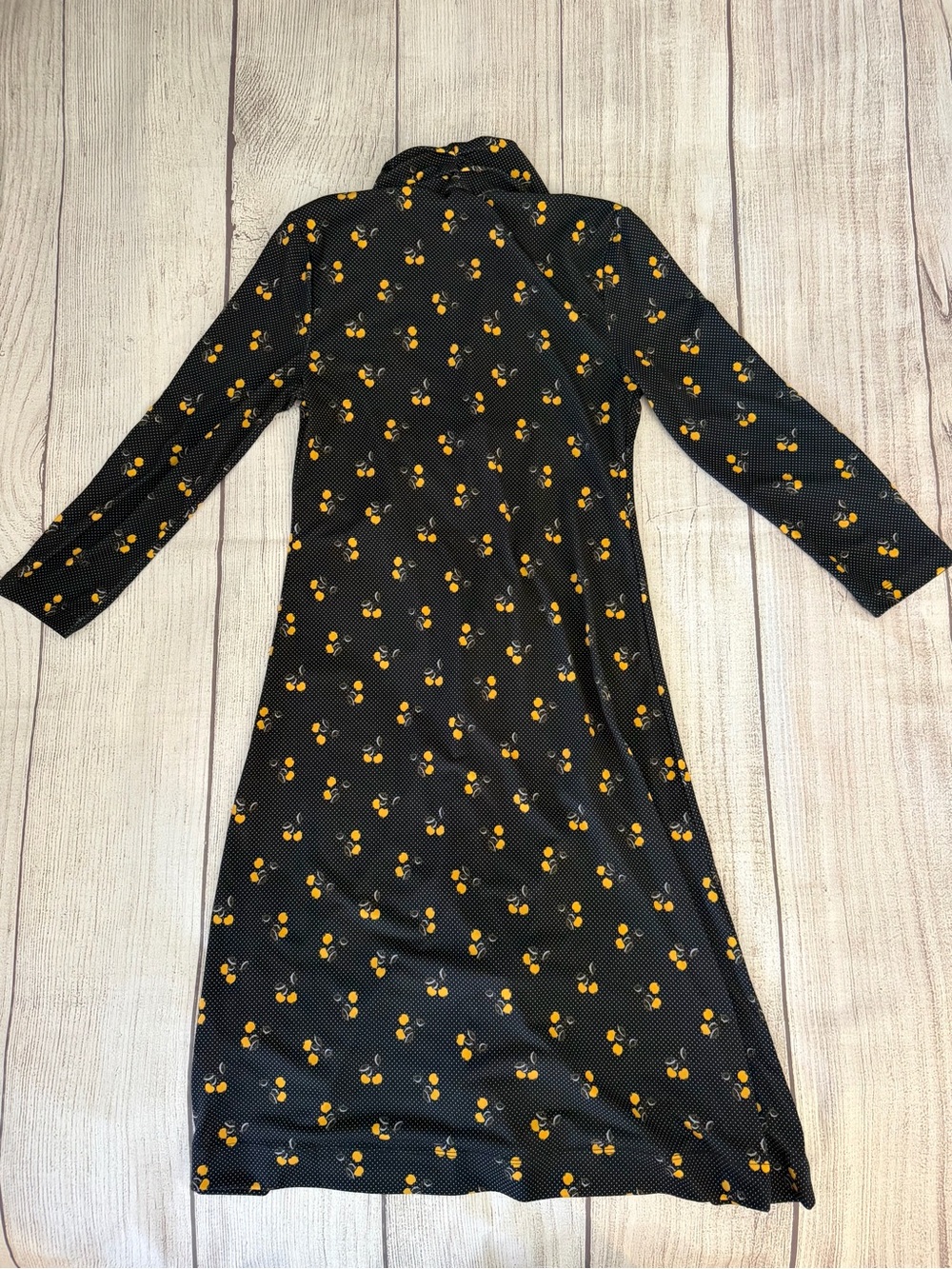 FRENCH CONNECTION Women’s Aventine Navy Dotted Fit & Flare Dress Lemons Size 2 - Picture 9 of 9